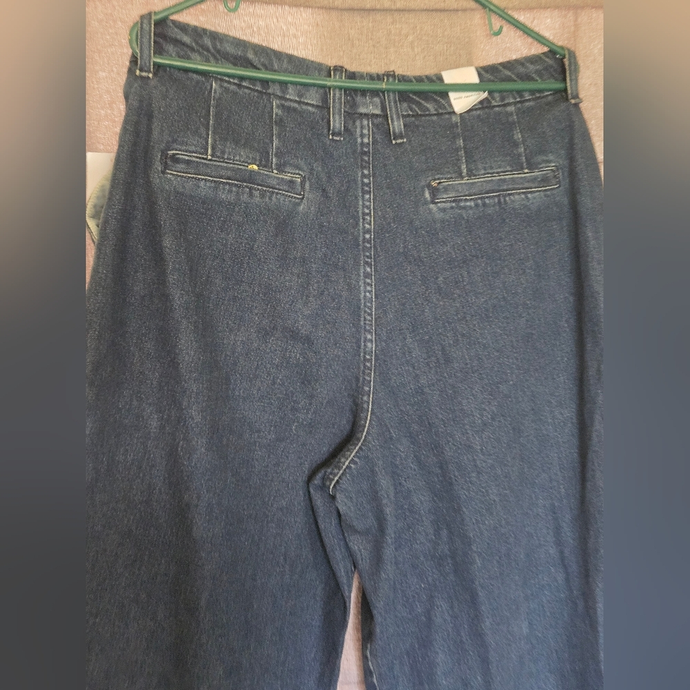 Good American Size 10 Good 90s Pleated Wide Leg Jeans (RUN BIG- READ) - Picture 9 of 16